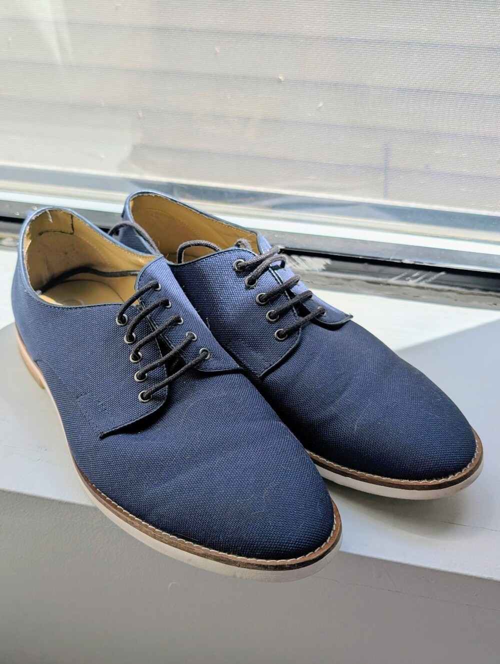 Men's Navy Canvas Shoes